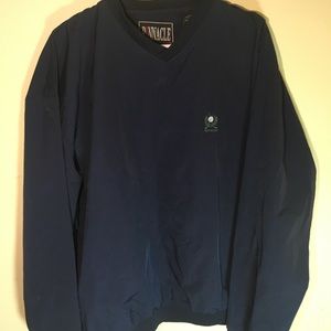 MENS PINNACLE GOLF WINDBREAKER DARK NANY BLUE S .L